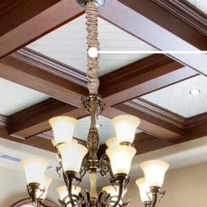 Cream Colored Chandelier Chain Cover